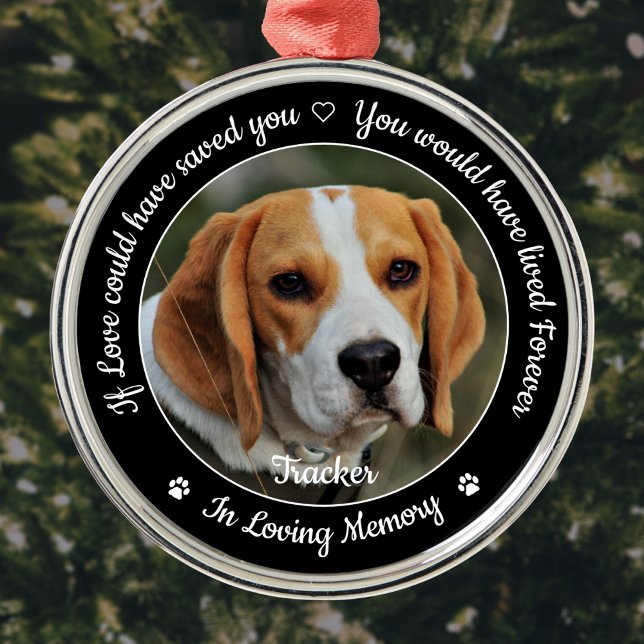 Pet Memorial Pet Loss Keepsaké Sympathy Photo Julgransprydnad Metall (Skapare uppladdad)