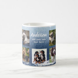 Pet Memorial PHOTO COLLAGE Gift - LÄGG TILL TEXT Kaffemugg