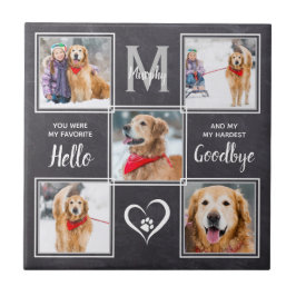 Pet Memorial Photo Collage Hund Kakelplatta