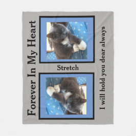Pet Memorial Photo Fleece Blanket