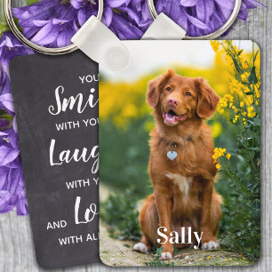 Pet Memorial Photo Gift Sympathy Dikt Pet Loss Nyckelring