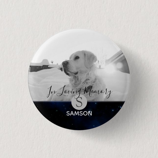 Pet Memorial PHOTO - I Personligen Loving Memory Knapp (Framsida)