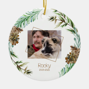 Pet Memorial Photo jul Julgransprydnad Keramik