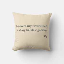 Pet Memorial Pillow – Favorite Hello Kudde