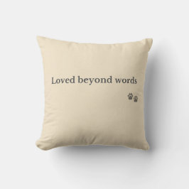 Pet Memorial Pillow – Loved Beyond Words Kudde