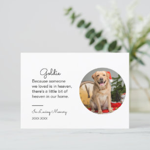 Pet Memorial Porträtt Gift-hund-förlust Sympati Inbjudningar