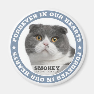Pet Memorial Purver i vår Hearts fotokeepsaké Magnet