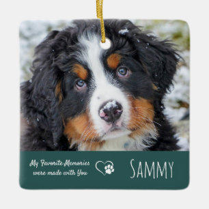 Pet Memorial Quote - Hund Photo Sympathy - Pet Los Julgransprydnad Keramik