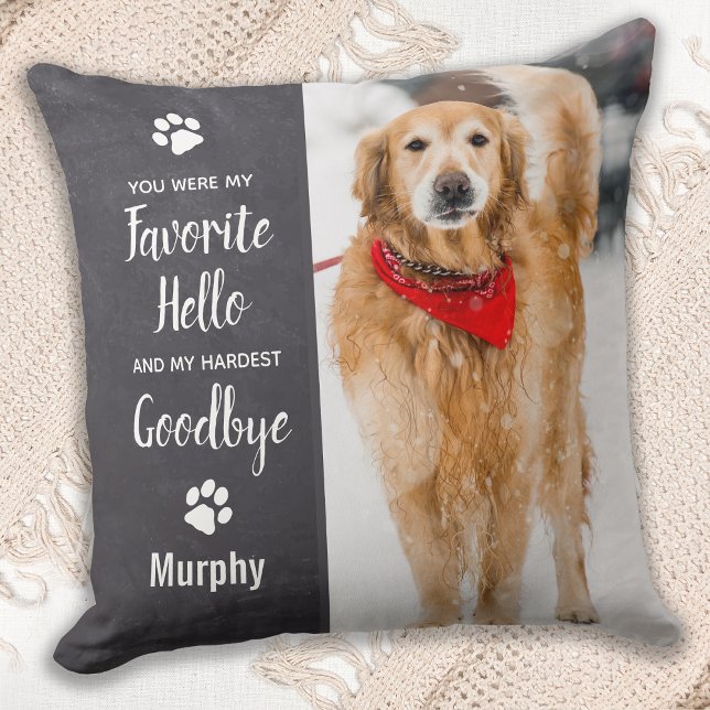 Pet Memorial Rustic Pet Loss Keepsak Hund Kudde (Skapare uppladdad)