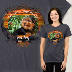 Pet Memorial Sunset Forever i Hearts 2584 T Shirt