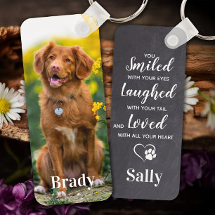 Pet Memorial Sympathy Dikt Gift Pet Loss Photo Nyckelring