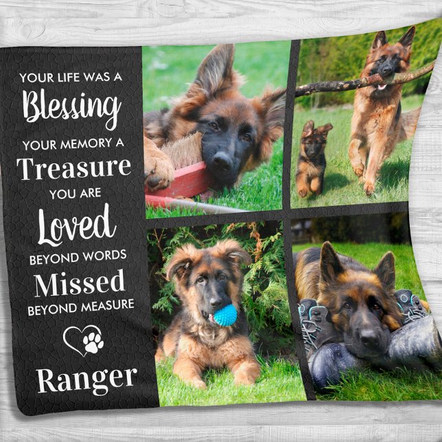 Pet Memorial - Sympathy Gift - Memory Hund Fleecefilt (Skapare uppladdad)