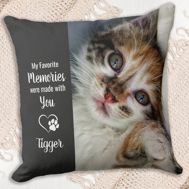 Pet Memorial Sympathy Keepsaké Hund Cat Photo Kudde (Skapare uppladdad)