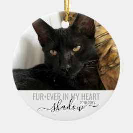 Pet Memorial Sympathy Photo FurNow i mitt hjärta Julgransprydnad Keramik