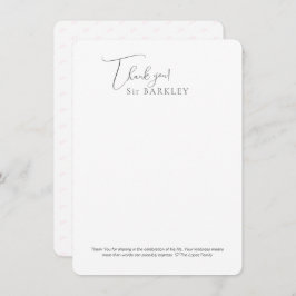 Pet Memorial Tackkort Card Anteckningskort