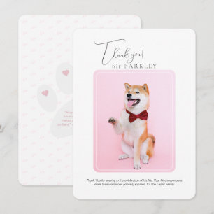 Pet Memorial Tackkort Card Anteckningskort