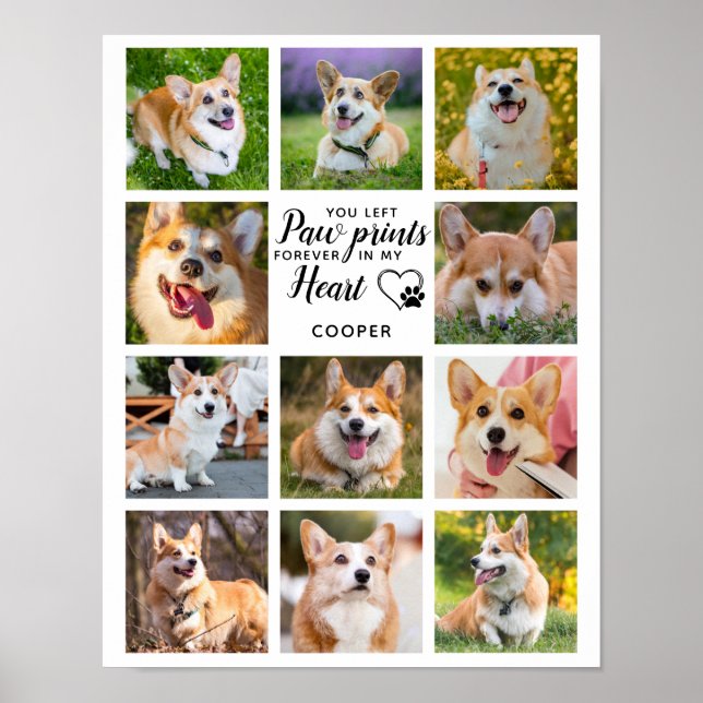Pet Memorial Tass avtryck Personlig 11 Photo Poster (Framsidan)