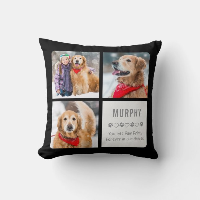 Pet Memorial Tass avtryck Pet Loss Photo Collage Kudde (Framsida)