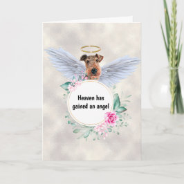 Pet memorial Terrier hund angel vingar dikt Kort