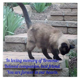 Pet Memorial Tile, sial Point Cat Kakelplatta