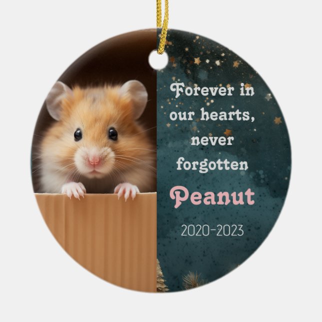 Pet Memory jul Ceramic Ornament Hamster (Framsidan)