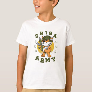 Pet militärdjur Shiba Army hund aveln älskare T Shirt