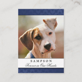 Pet-minneskortets tjocka - Innehållen Dikt Visitkort