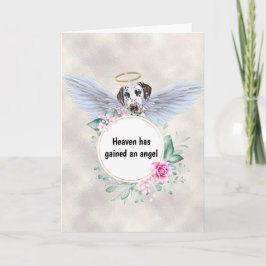 Pet-minnesmärket Dalmatien hund angel vingar dikt Kort