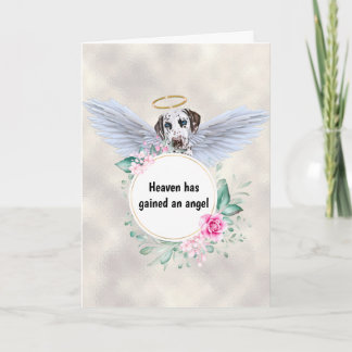 Pet-minnesmärket Dalmatien hund angel vingar dikt Kort