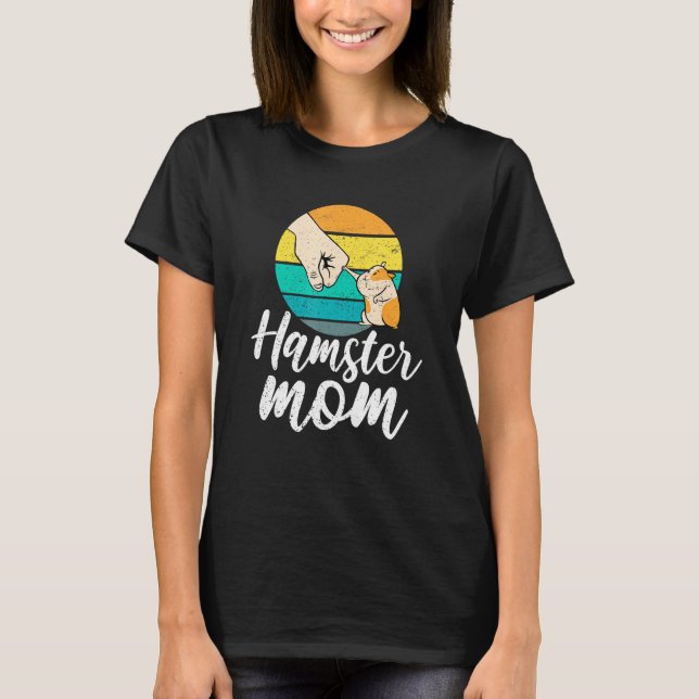 Pet Mor Mamma Hamster - Mors dag T Shirt (Framsida)