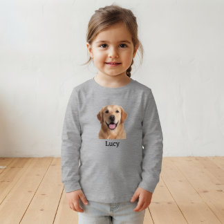Pet Name and Face Kids Long Sleeve, Pet Sweatshirt T Shirt