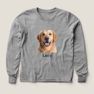 Pet Name and Face Kids Long Sleeve, Pet Sweatshirt T Shirt