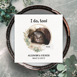 Pet Namn Hund Cat Anpassningsbar Fotokrans Bröllop Pappersservett