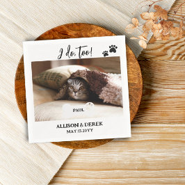 Pet Namn Hund Cat Anpassningsbar Photo Funny Bröll Pappersservett