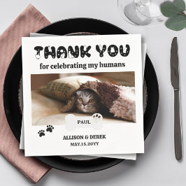 Pet Namn Hund Cat Anpassningsbar Photo Funny Bröll Pappersservett