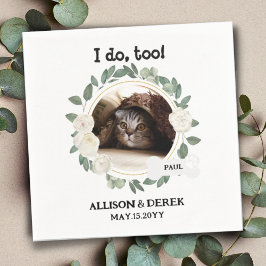 Pet Namn Hund Katt Anpassningsbar Fotokrans Bröllo Pappersservett