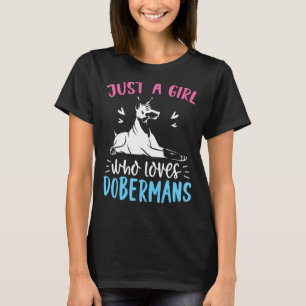 Pet Owner Women Girls Hund Animal Doberm T Shirt