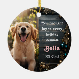 Pet-påminnelse jul Ceramic Ornament Hund