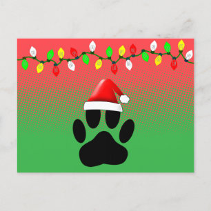 Pet Paw Skriv ut jultomten jultomte Ljus Helg Vykort