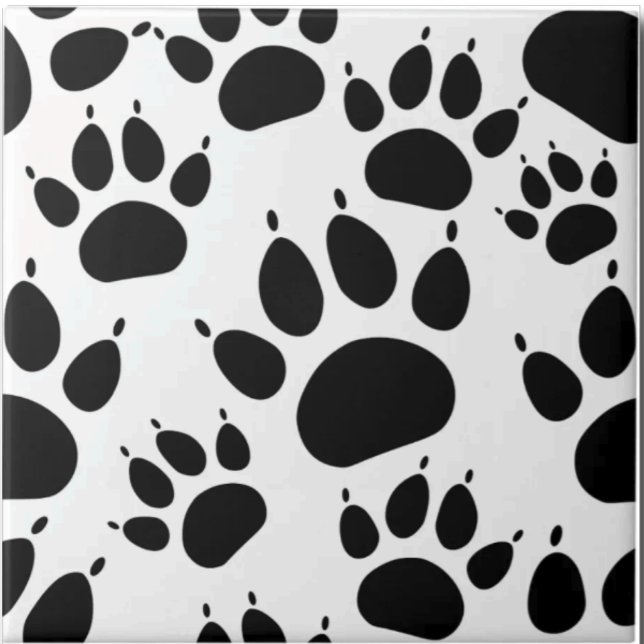 Pet Paws Dog and Cat Paw Prints Custom Kakelplatta (Skapare uppladdad)