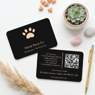 Pet Paws Grooming Anpassningsbar Minimal Multifunk Visitkort