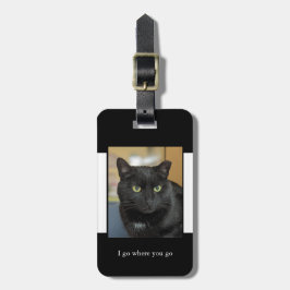 Pet Photo Black and White Bagagebricka