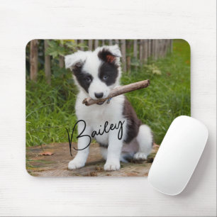 Pet Photo Black Script Mousepad Musmatta