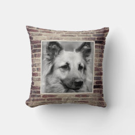 Pet Photo Brickwork accent Pillow Kudde