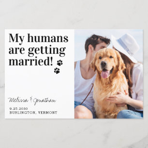 Pet Photo Bröllop Hund Spara budgeten för datumkor