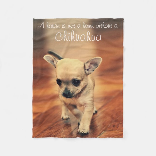 Pet Photo Chihuahua Gift Fleece Blanket (Framsidan)