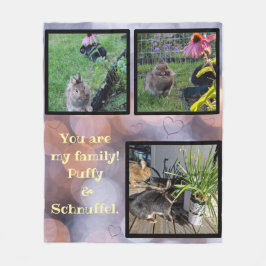 pet photo collage - 3 pictures fleecefilt