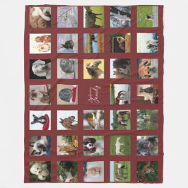 PET Photo Collage Blanket - Keepsak/Memorial Burg Fleecefilt