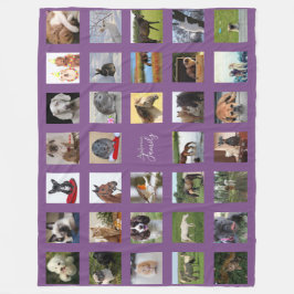 PET Photo Collage Blanket - Keepsak/Memorial Purp Fleecefilt