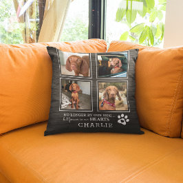 Pet Photo Collage & Sympathy Quote Rustic Hund/Cat Kudde